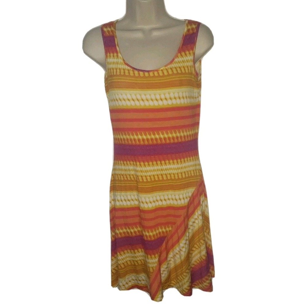 Calvin Klein Sleeveless‎ beach Sheath Sun Dress Striped Tie Dye Women's Size 2